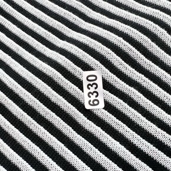 Ming Wang Jacket Womens PS Black & White Striped Color Block Open Front Petite - Picture 10 of 10